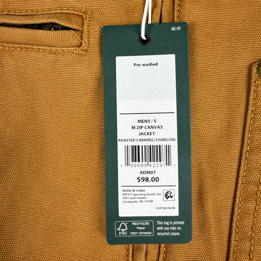 ALPINE DESIGN Zip Canvas Jacket Mens S Roasted Caramel Barn Jacket Rugged - Picture 10 of 12